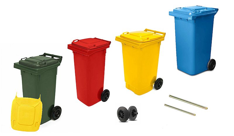 2 Wheeled Bins & Spares - 800